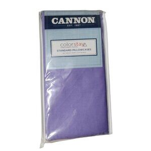 Cannon Colorstay 250 Thread Count Cotton Blend Standard Pillowcases Purple USA